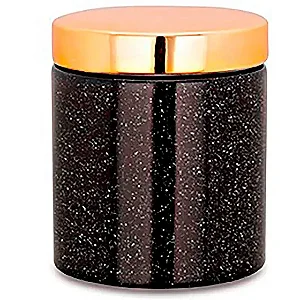 POTE EM CERAMICA PRETO E TAMPA DOURADO MART