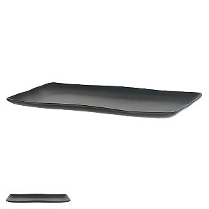 TRAVESSA MELAMINA 36cm ORGANIC PRETO FLORARTE