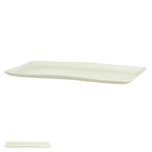 TRAVESSA MELAMINA 36cm ORGANIC OFF WHITE FLORARTE