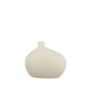 VASO DE LINHAS ORGANICAS OFF WHITE 13,5CM