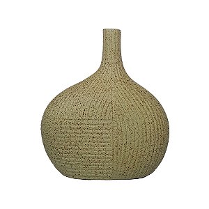 VASO DE LINHAS ORGANICAS VERDE DECORATIVO 24CM