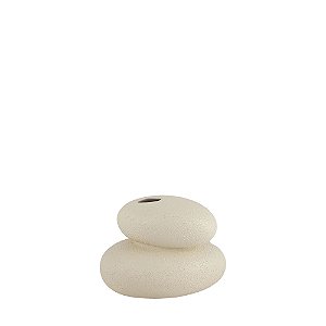 Mini Escultura de Pedra Empilhada - Cor Cappuccino 10,5cm