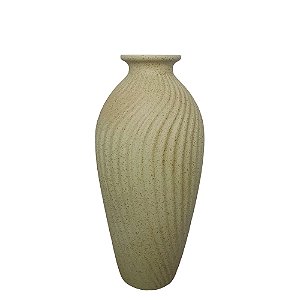 VASO GARRAFA ONDULADA VERDE OXIDO 34cm
