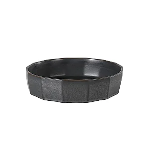 VASO CENTRO DE MESA DECORATIVO EM CERAMICA PRETO 31CM
