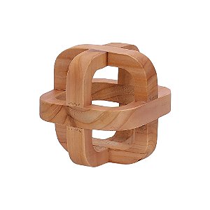 ESCULTURA ELOS EM MADEIRA MART 10CM