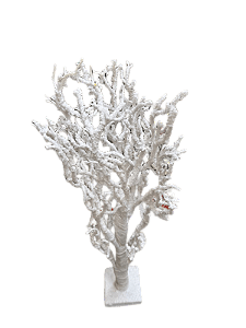 ARVORE NEVADA SEASON BRANCA COM LED DECORATIVA 65cm