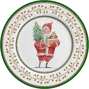 KIT 6 PRATO SOBREMESA HO HO HO NATALINO ALLEANZA