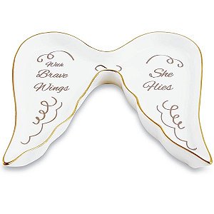 MINIPRATO DECORATIVO ASAS EM CERAMICA MART