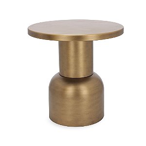MESA DECORATIVA EM METAL DOURADO MART 50CM