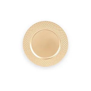 SOUSPLAT C/BORDA TRABALHADA DOURADO OURO 33cm