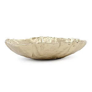 CENTRO DE MESA DECORATIVO EM ALUMINIO DOURADO 36CM