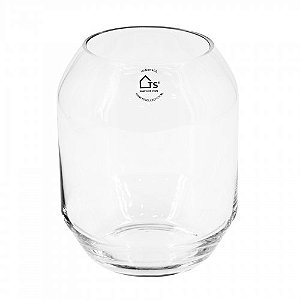 VASO VIDRO POLONES DECORATIVO BARREL 25X19CM