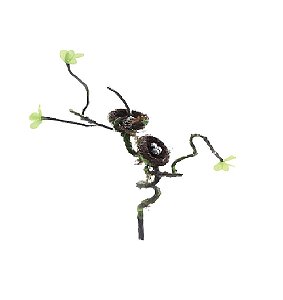 GALHO RUSTICO C/NINHOS 38 CM DECORATIVO