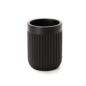 PORTA ESCOVAS COPO EM CIMENTO PRETO MART
