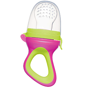 PORTA-FRUTINHAS SUGADOR EM SILICONE - SORTIDO ROSA E AZUL BUBA