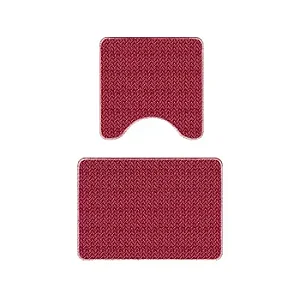 JOGO DE TAPETE PARA BANHEIRO CRISTAL 2 PEÇAS MERLOT JOLITEX