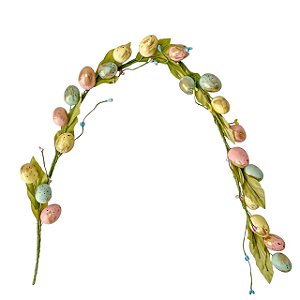 FESTAO DECORATIVO DE PASCOA C OVOS COLORIDOS - 80cm