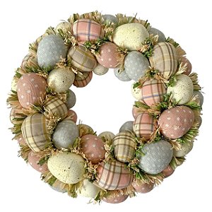 GUIRLANDA DE PASCOA COM OVOS COLORIDOS - 28cm
