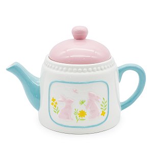 BULE EM PORCELANA COELHOS EM RELEVO LINHA PEARL 700ml