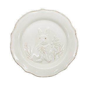 PRATO RASO COELHO LINHA RELEVO EM PORCELANA - 27CM