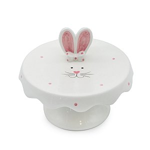 PRATO PARA DOCES EM PORCELANA COELHO BR/RS 15,5cm