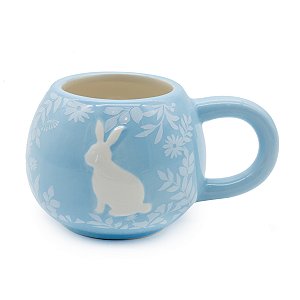 CANECA EM PORCELANA COELHO FLORAL 200ml