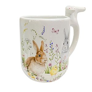 CANECA CERAMICA PATINHA PASCOA GARDEN 300ml LUIIZ SALVADOR