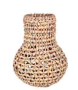 LANTERNA DECORATIVA EM FIBRA NATURAL 36cm