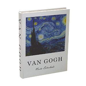 CAIXA LIVRO DECORATIVA VAN GOGH NOITE ESTRELADA EM MDF