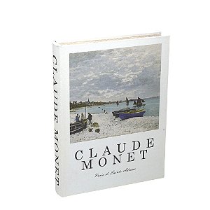 CAIXA LIVRO DECORATIVA CLAUDE MONET PRAIA DE SAINTE-ADRESSE