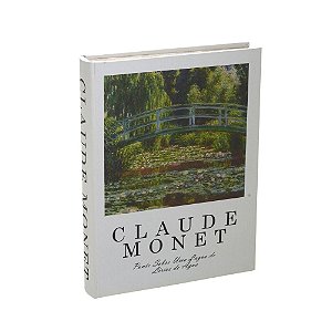 CAIXA LIVRO DECOR EM MDFCLAUDE MONET PONTE SOBRE UMA LAGOA
