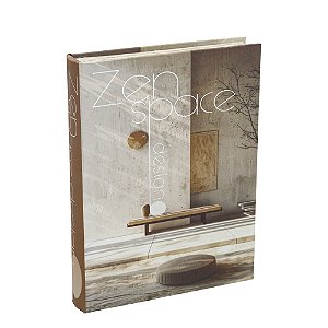 CAIXA LIVRO DECORATIVA ZEN SPACE EM MDF CINZA E MARROM