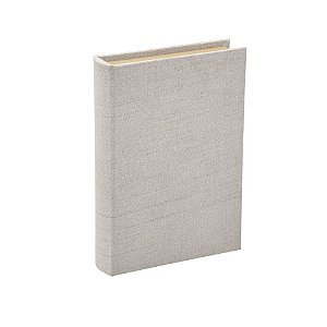CAIXA LIVRO EM MDF DECORATIVA EM PU NA COR AREIA 36X5CM