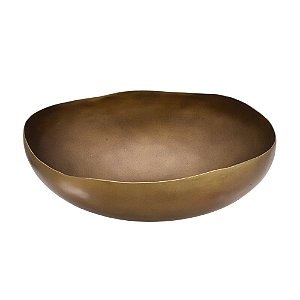 CENTRO DE MESA DECORATIVO EM ALUMINIO NA COR BRONZE 37CM