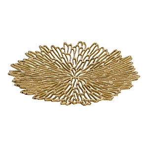 CENTRO DE MESA DECORATIVO EM ALUMINIO NA COR DOURADO 4,5CM