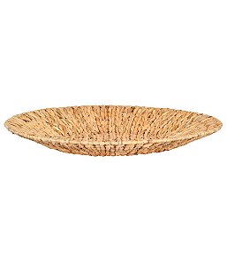 BANDEJA DECORATIVA EM FIBRA NATURAL NATURAL REDONDA 60CM