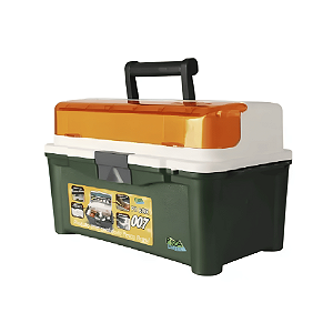 Caixa De Pesca Box 007 Pesca Brasil Com 3 Estojos Verde