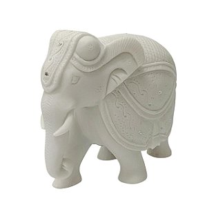 ESCULTURA ELEFANTE DECORATIVO II EM PO DE MARMORE