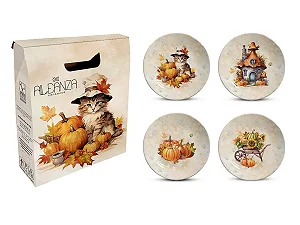 KIT 4 PCS COLECIONAVEIS THANKSGIVING HALLOWEEN ALLEANZA