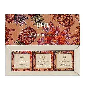 KIT 3 SABONETE BARRA TERRA DO SOL AGUA DE COCO 80G LENVIE
