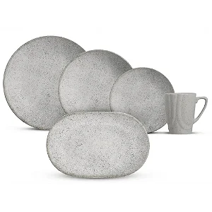 APARELHO JANTAR 17 PCS CONCRETE C/ TRAVESSA ALLEANZA