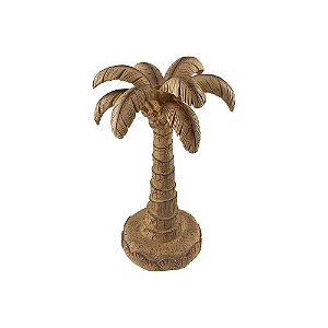 COQUEIRO DECORATIVO 26,5CM  EM RESINA MARROM