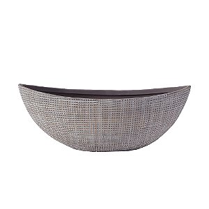 VASO DECORATIVO EM CERAMICA 38,5 CM CINZA