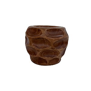 VASO DECORATIVO EM MADEIRA 32 CM