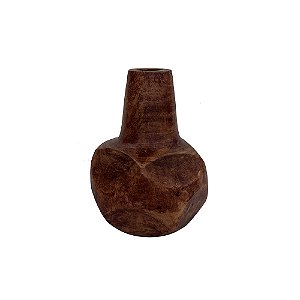 VASO DECORATIVO EM MADEIRA 27 CM