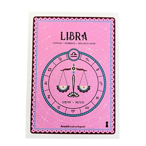 Caixa Livro P Libra signos em MDF