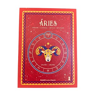 Caixa Livro P Aries signos em MDF