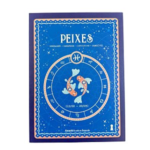 Caixa Livro P Peixes signos em MDF