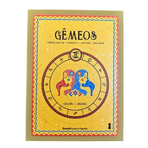 Caixa Livro P Gemeos signos em MDF