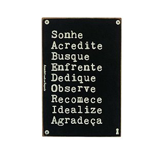 QUADRO BOX SONHE ACREDITE EM MDF 10X15